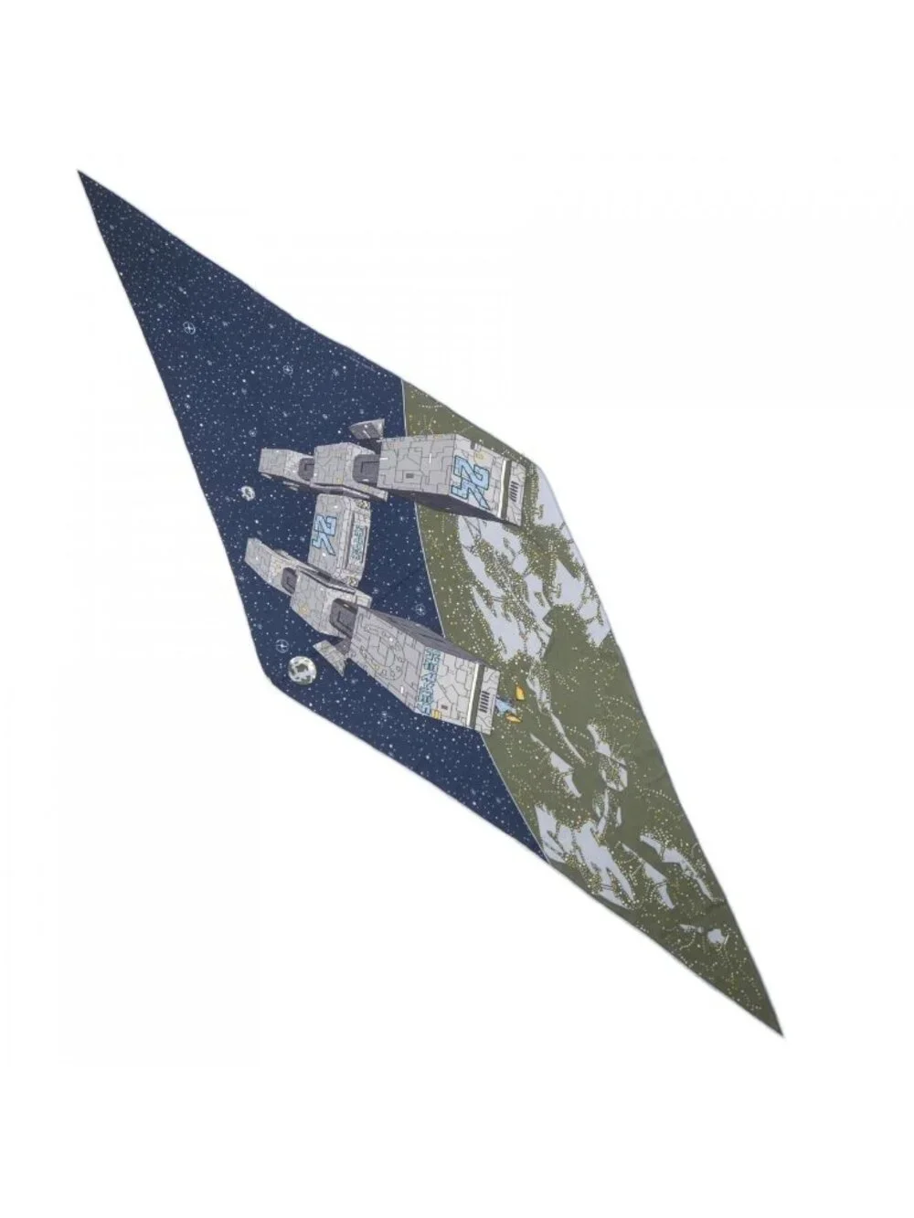 Hermes Shawl Scarf Navy